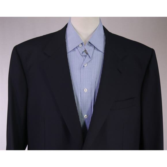 Brioni Navy Blue Tonestripe Super 180's Wool 2-Btn Blazer Jacket 50R - Picture 3 of 13